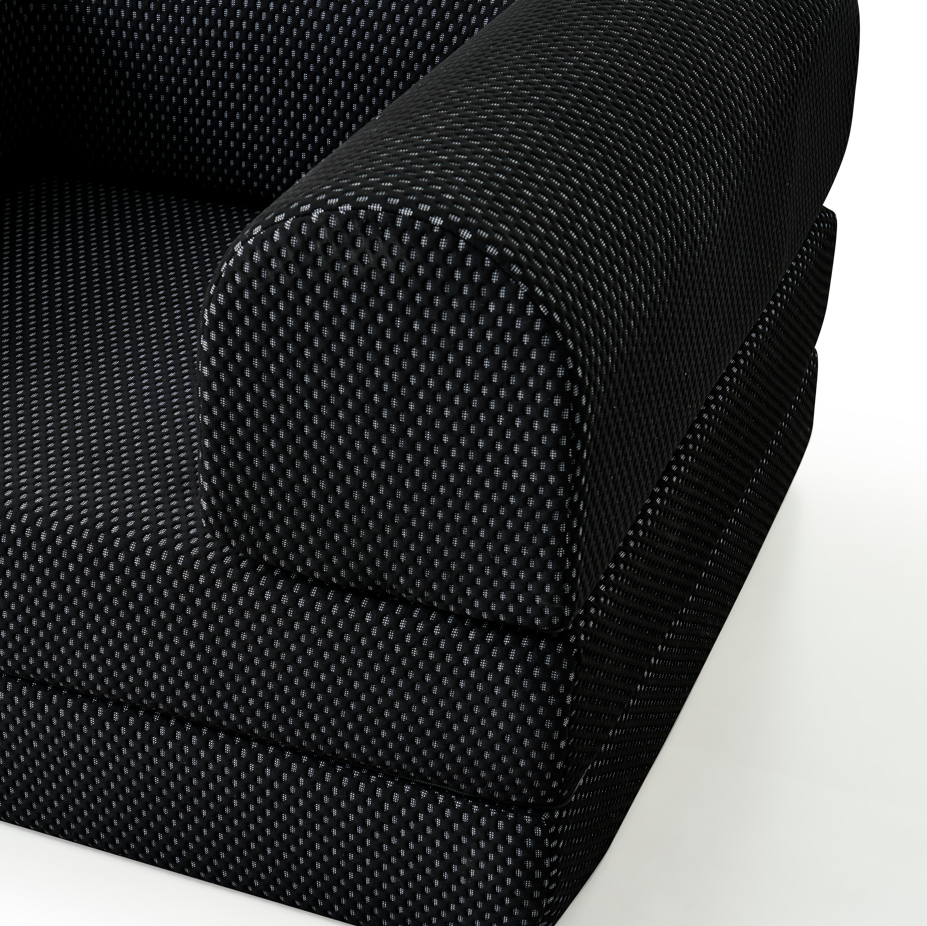 Close-up of a black Single Sofa - Bro  on a white background