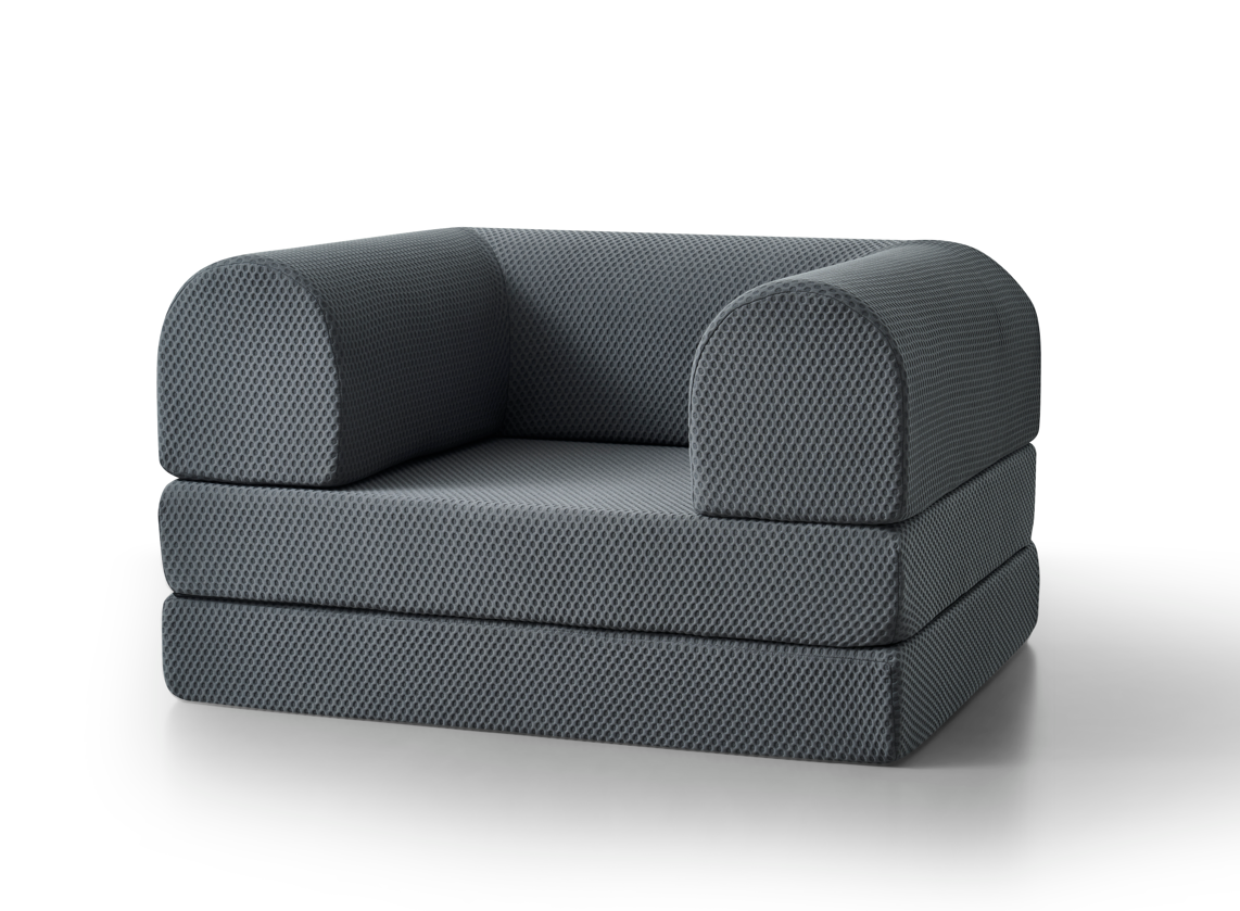 Gray Single sofa textured wall-mounted light fixture on a white background