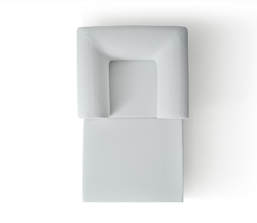 White Single Sofa - Bro open to a single bed textured on a white background